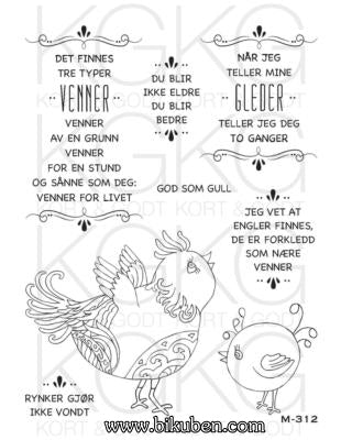 Kort & Godt - Clearstamps  Medium Plate - Rynker gjør ikke vondt