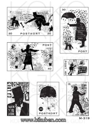 Kort & Godt - Clearstamps  Medium Plate - Postkort
