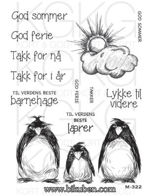 Kort & Godt - Clearstamps  Medium Plate - Takk for nå