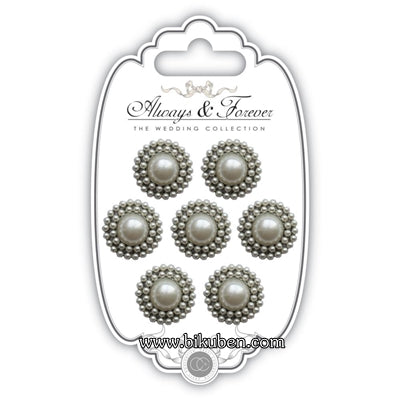 Craft Consortium - Always & Forever - Pearl double Circle Embellishment