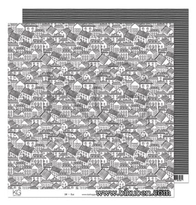 Kort & Godt - Black & White - Hus 12x12"