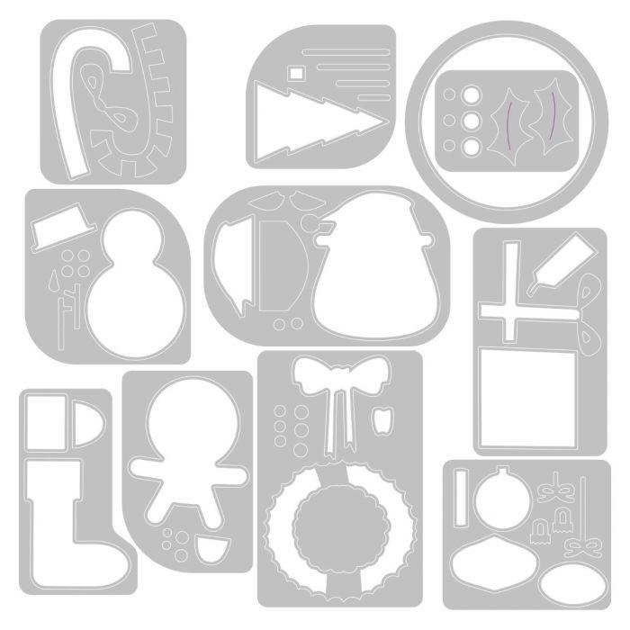 Sizzix - Tim Holtz Alterations - Thinlits - Christmas Minis