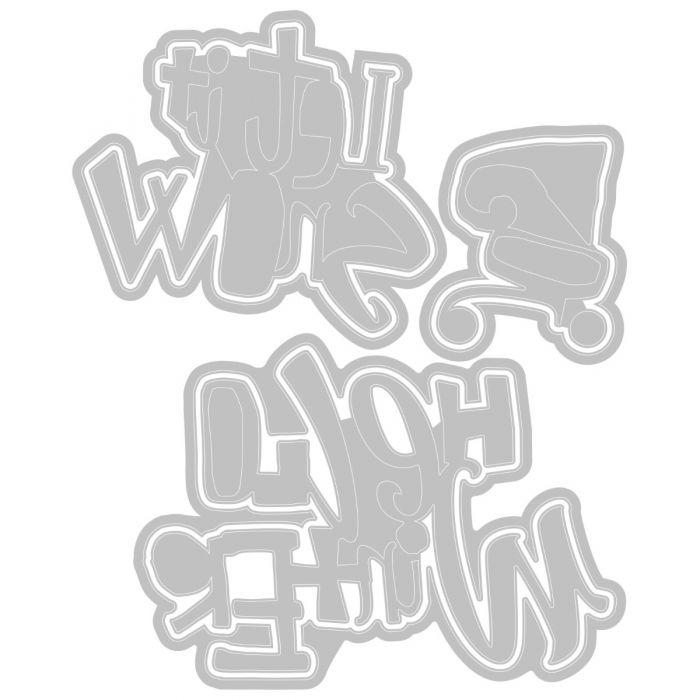 Sizzix - Tim Holtz Alterations - Thinlits - Festive Words