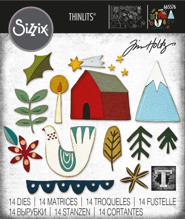 Sizzix - Tim Holtz Alterations - Thinlits - Funky Nordic