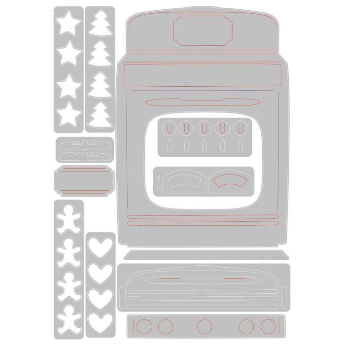 Sizzix - Tim Holtz Alterations - Thinlits - Retro Oven