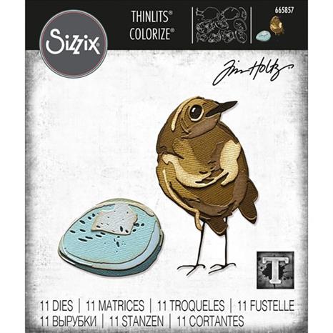 Sizzix - Tim Holtz Alterations - Thinlits Colorize - Bird & Egg