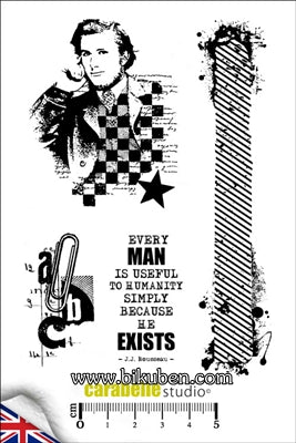 Carabelle - Cling Stamps A6 - Man with M