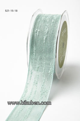 May Arts - Frayed Thread Ribbon - Seafoam - METERSVIS