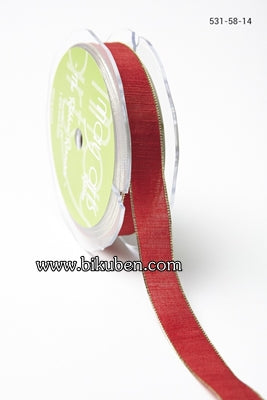 May Arts - Gold Edge Ribbon - Red - METERSVIS