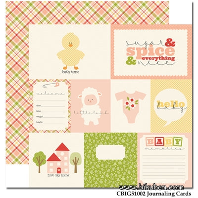 Carta Bella - It's a Girl - Journaling Cards 12x12"