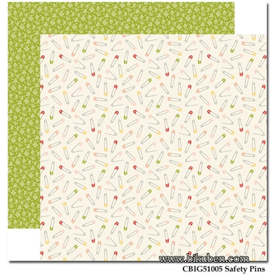 Carta Bella - It's a Girl - Safety Pins 12x12"