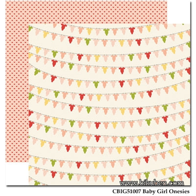 Carta Bella - It's a Girl - Baby Girl Onesies 12x12"