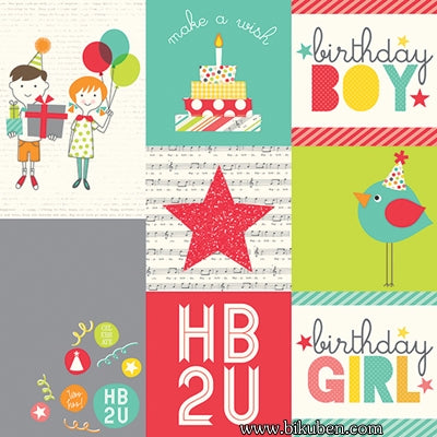 Simple Stories - Let's Party - 4x4" & 4x6" Vertical Journaling Card Elements 12x12"