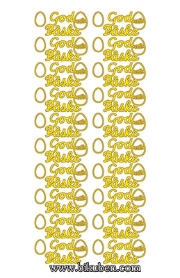 Klistremerker - God Påske - Gul