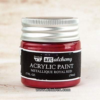 Prima - Art Alchemy by Finnabair - Acrylic Paints - Metallique Royal Red 
