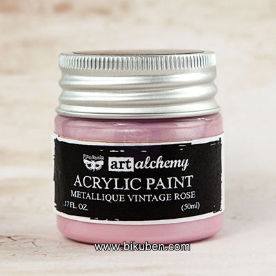 Prima - Art Alchemy by Finnabair - Acrylic Paints - Metallique Vintage Rose