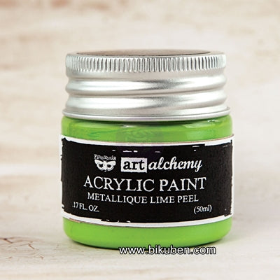 Prima - Art Alchemy by Finnabair - Acrylic Paints - Metallique Lime Peel