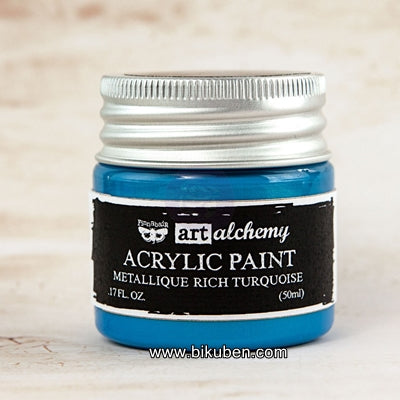 Prima - Art Alchemy by Finnabair - Acrylic Paints - Metallique Rich Turqouise