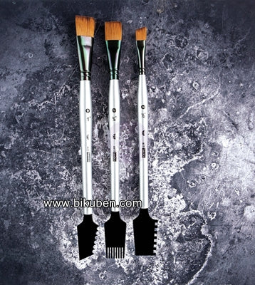 Prima - Art Basics by Finnabair - Doublesided Texture Brushes 1/2"-1"