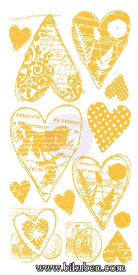 Prima - Adhesive Rub-Ons - Hearts