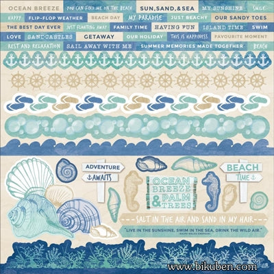KaiserCraft - Coastal Escape - Essential Stickers 12x12"