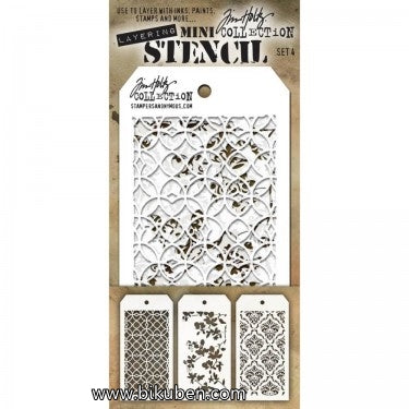 Tim Holtz - Mini Stencil Set #4