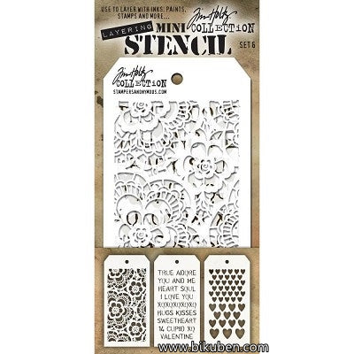 Tim Holtz - Mini Stencil Set #6