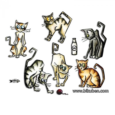 Sizzix - Tim Holtz Alterations - Thinlits - Crazy Cats