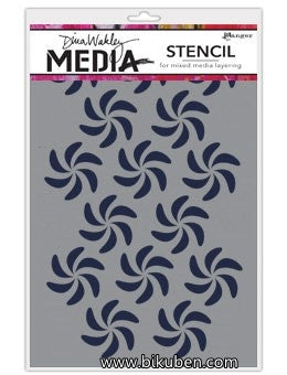 Dina Wakley Media - Stencils - Bendy Pinwheels