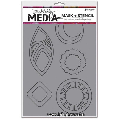Dina Wakley Media - Stencils - Funky Masks