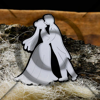 Papirdesign - Dies - Brudepar siluett