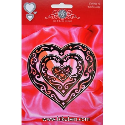 Lin & Lene Dies -  3 piece Heart