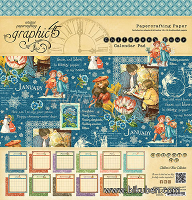 Graphic45 - Children's Hour - 12x12" Calendar Paper Pad