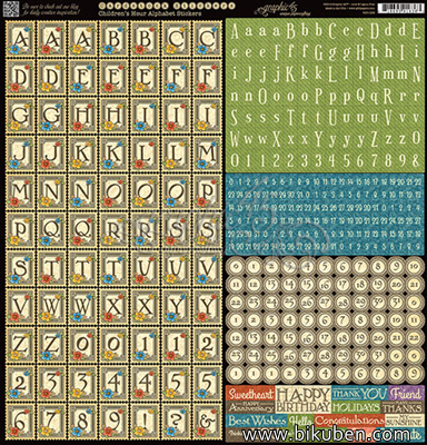 Graphic45 - Children's Hour - Alphabet Stickers