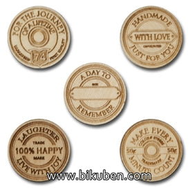 Maya Road - Wood - Spool Sentiments Tokens