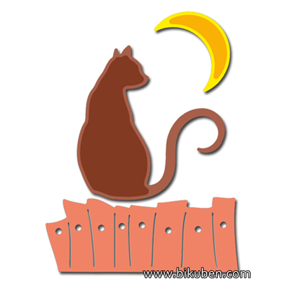 Cheery Lynn - Cat and Moon - Dies