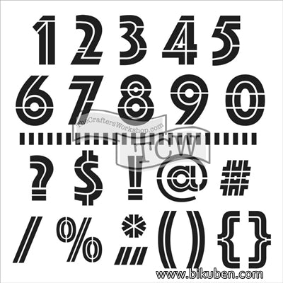 The Crafter's Workshop - Art Deco Numbers & More 6x6"
