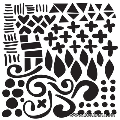 The Crafter's Workshop - Doddled Pattern 6x6"