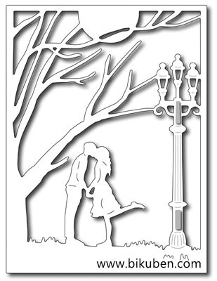 Frantic Stamper - Kiss in the Park Card Panel - Dies