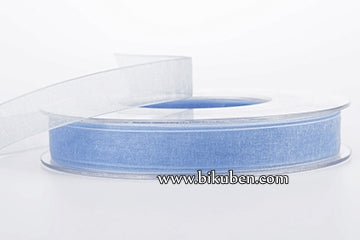 Bånd - Sheer - Beauty - Ljus Blå 1,5cm - METERSVIS