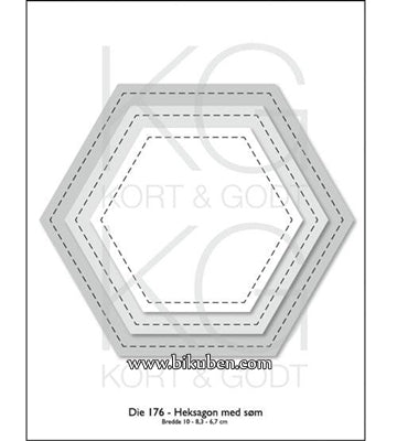 Kort & Godt - Dies - Heksagon med Søm