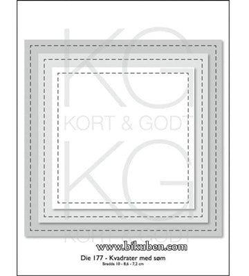Kort & Godt - Dies - Kvadrater med Søm