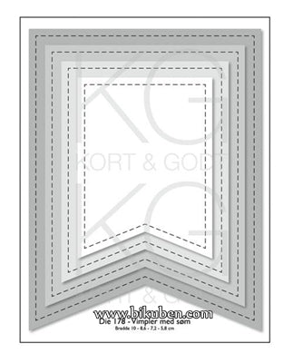 Kort & Godt - Dies - Vimpler med Søm