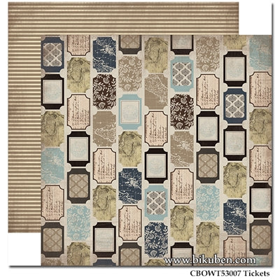 Carta Bella - Old World Travel - Tickets 12x12"