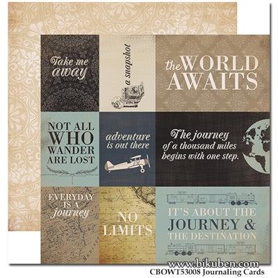 Carta Bella - Old World Travel - Journaling Cards 12x12"