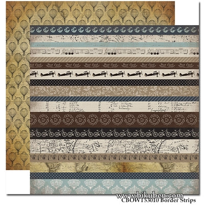 Carta Bella - Old World Travel - Border Strips 12x12"