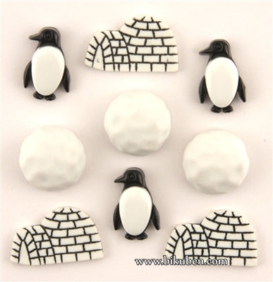 Buttons Galore - Penguins Buttons