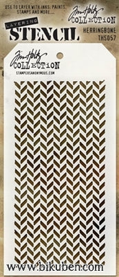 Tim Holtz - Stencil - Herringbone