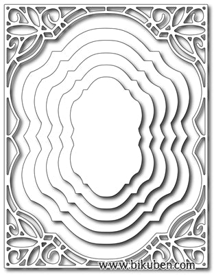 Frantic Stamper - Elementals #11 - Bracket Coved Labels - Dies