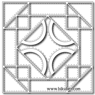 Frantic Stamper - Basket Quilt Square - Dies